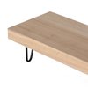 Vintiquewise Decorative Natural Wood Rectangular Tray Serving Board with Black Metal Stand QI004386